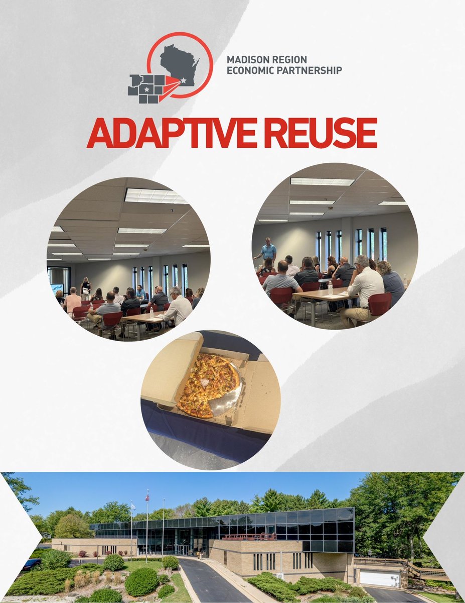 A huge thank you to everyone who joined us for the #MadREP Adaptive Reuse event! 

We’d also like to give a special shoutout to Monroe Street Pizza for sponsoring the delicious pizza 🍕