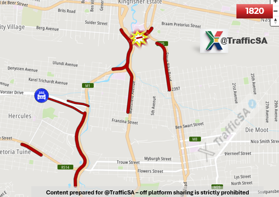 TrafficSA's tweet image. Pretoria North - Live View