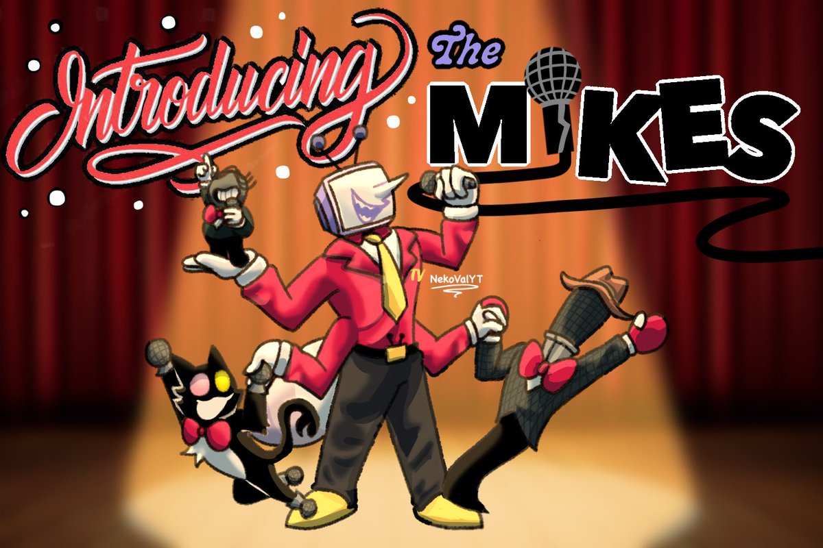 NekoValYT's tweet image. Tenna got his hands full of mikes #deltarune