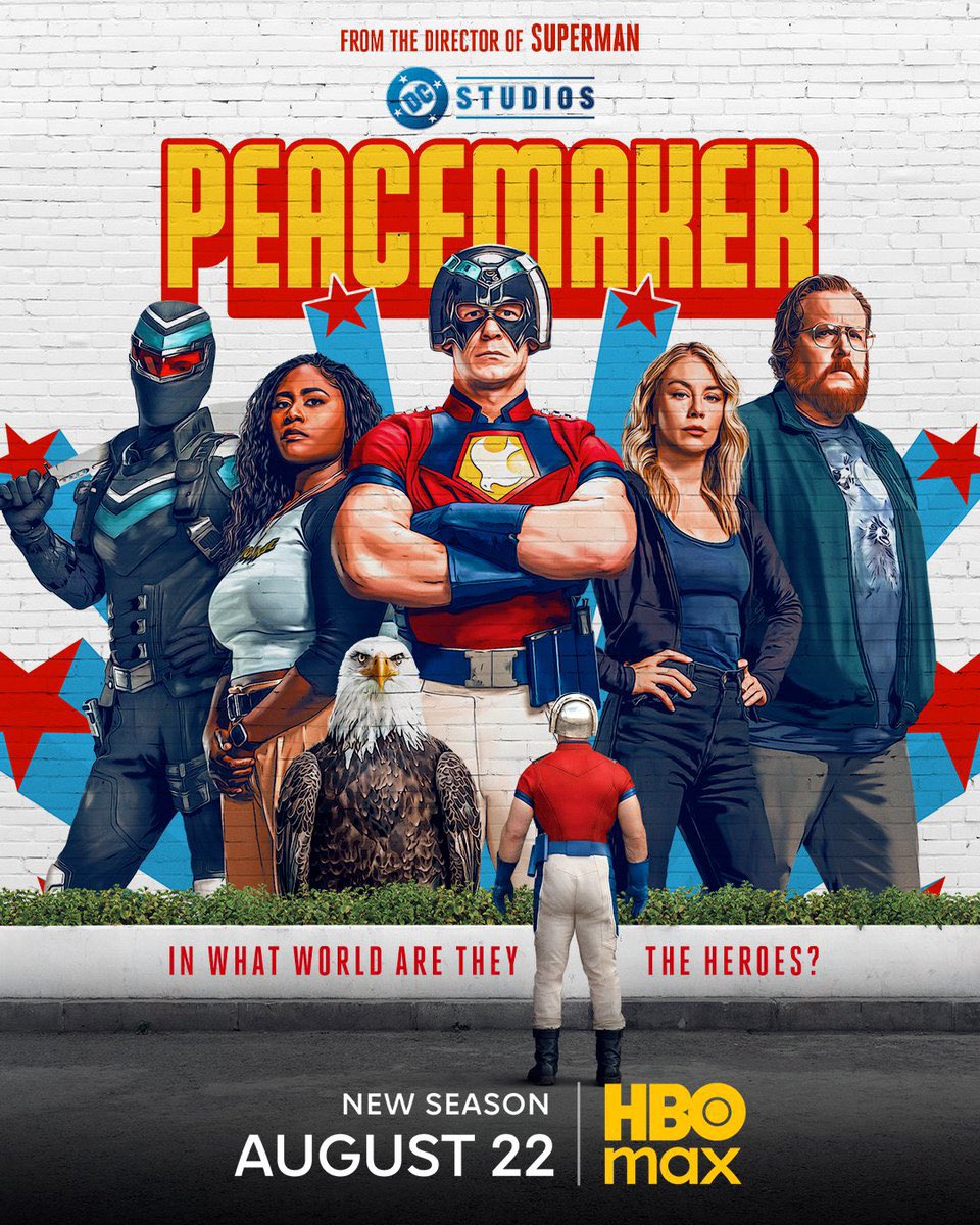 DCComicsARG's tweet image. 🚨 AHORA 🚨

¡Nuevos posters oficiales de la segunda temporada de #Peacemaker! 

Estreno, 21 de agosto en HBO Max 🥳☮️