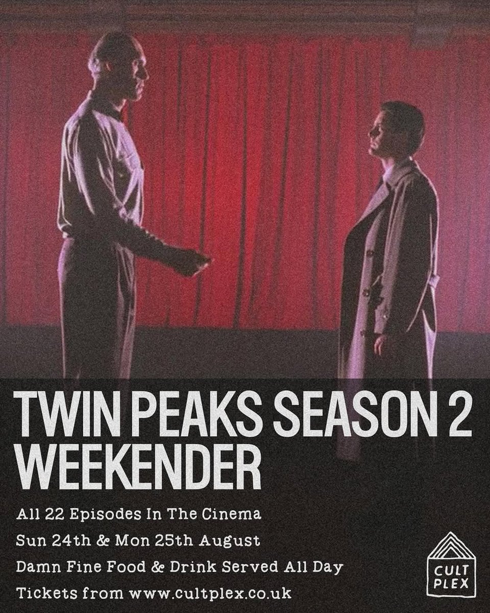 CPXMCR's tweet image. Good news: that gum you like is going to come back in style! Join us for S2 of David Lynch’s groundbreaking series Twin Peaks. From the haunting aftermath of Laura Palmer’s murder to the strange and surreal climax deep within the Black Lodge... Book now bit.ly/41eLdXB