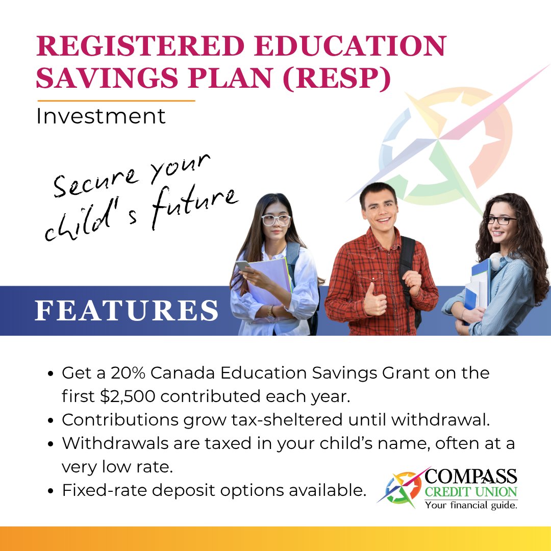 Children grow up so fast! Are you prepared?📷📷📷
Set up an RESP for your children, and ensure they have a bright future!
Give one of our investment professionals a call today and get started saving for your child's future!
🌐compasscu.ca/investing-inve…