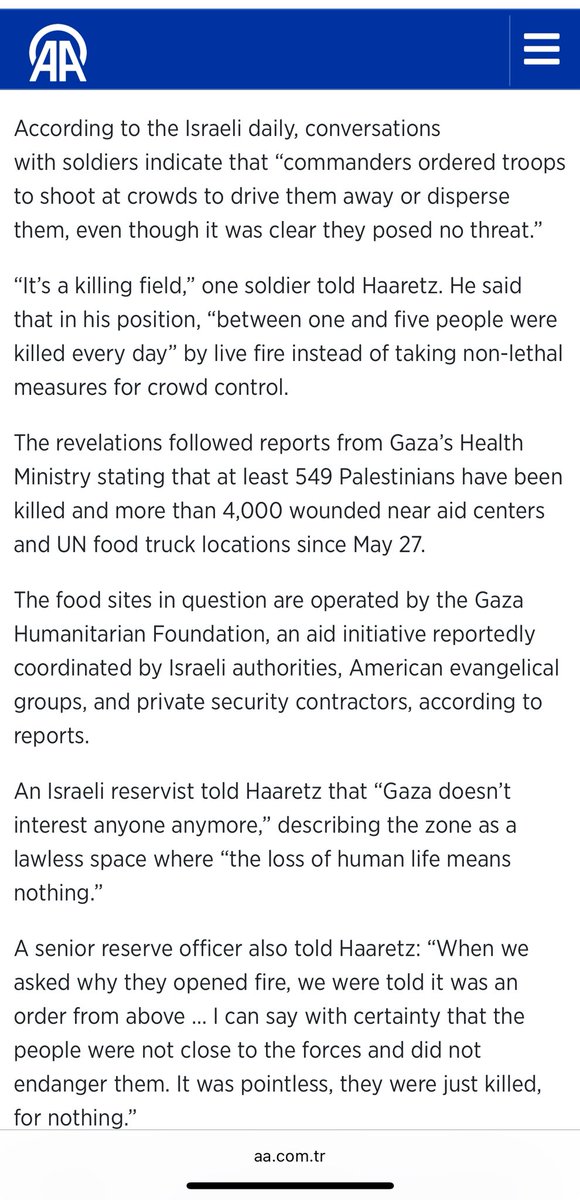 ForcaOreo's tweet photo. @realMAG1775 @piersmorgan idf solders admitted to opening fire at people at food aid altho there was no threat

u r brianwashed or a paid bot https://t.co/zv5mkOwRUh