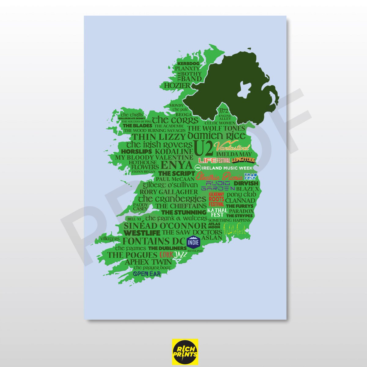 Irish Bands &amp; Artists 🇮🇪
#Ireland #irishartist #music #festival #U2 #SineadOConnor #thecranberries #thinlizzy #westlife #fontainsDC #dublin #Cork #killkenny #gallaway #irish #artwork #wallart #GraphicDesign #illustration #print #poster