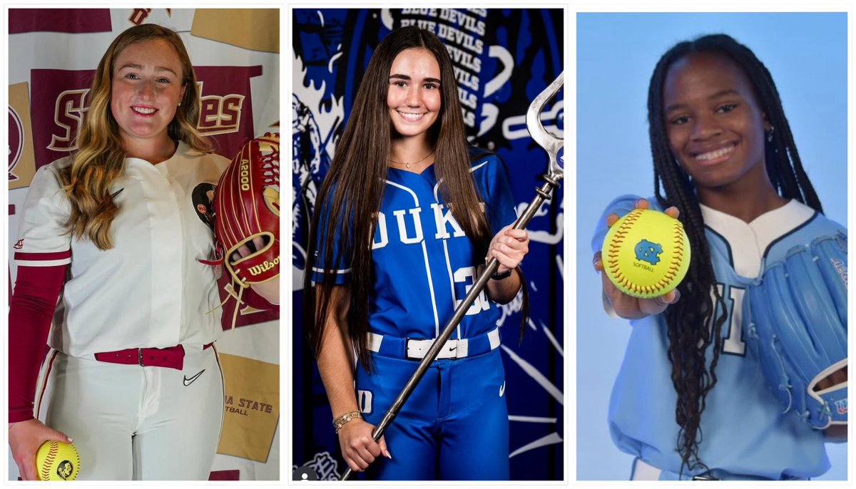 TeamNCHinde's tweet photo. Our senior offensive leaders for the 2025 summer season: 

@anna_hinde
 🥎 @FSU_Softball
.513 OBP, 1.339 OPS, .825 SLG, 12 HR, 41 RBI, 22 BB (.413 BA)

@MatthewsAdelyn
🥎 @DukeSOFTBALL
25 for 25 SB &amp; 34 RS

@saharaw_2025
🥎 @UNCSoftball
.468 BA 

The future of @ACCsoftball is 🌟 https://t.co/ngh26xneBj