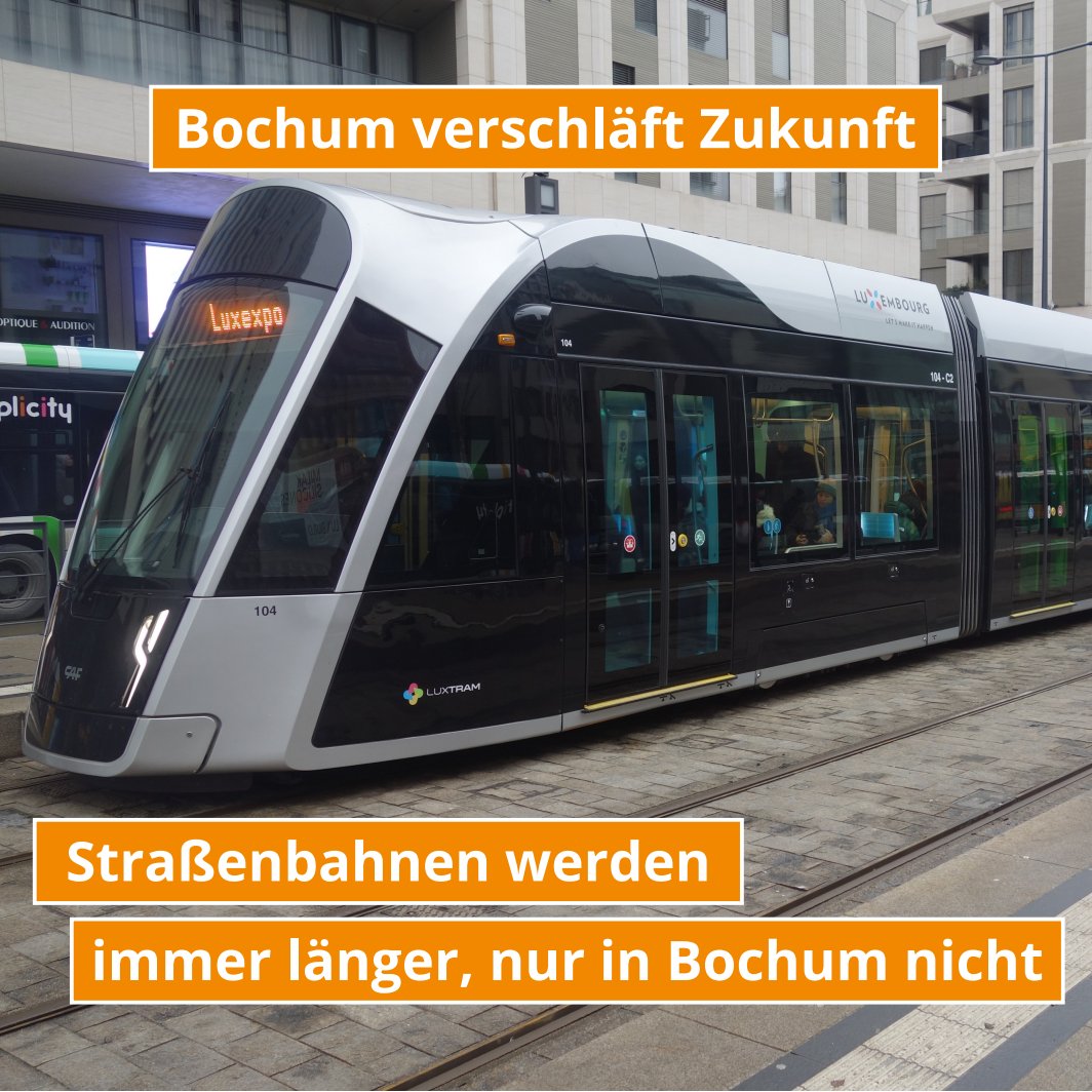 stadtgestalter's tweet photo. #Straßenbahnen werden immer länger, nur in #Bochum nicht

Bis zu 75 Meter lang dürfen Straßenbahnzüge heute lang sein, die von der #BOGESTRA sind nur 30 Meter kurz. #ratBO #Stadtgestalter #ÖPNV

https://t.co/Lkh4eC0QA6 https://t.co/KwD2nNHjLD