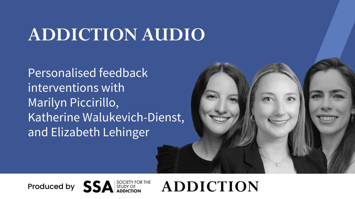 AddictionJrnl's tweet image. New Addiction Audio: @MarilynPicciri1 @KatherineDienst and Elizabeth Lehinger on their research on the longer-term efficacy of brief, alcohol-focused personalised feedback interventions among young adults in two universities on the West coast of the US shows.acast.com/addiction-audi…