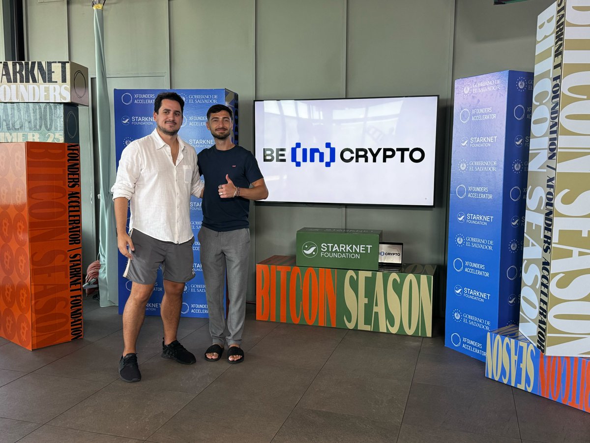 beincrypto's tweet image. Guess where @beincrypto is making waves? 🇸🇻
Our very own Luís De Magalhães is in El Salvador, right at the heart of the @xfounders bootcamp with @StarknetFndn ⚡️
We're getting a real feel for the innovation brewing there, and bringing back insights to share with you. 🔥