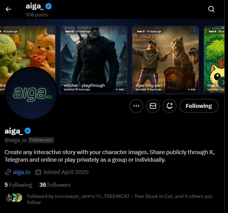 iamsstef's tweet image. AIGA - AI Game Agent&apos;s X, got a fresh new look 👀 @aiga_io