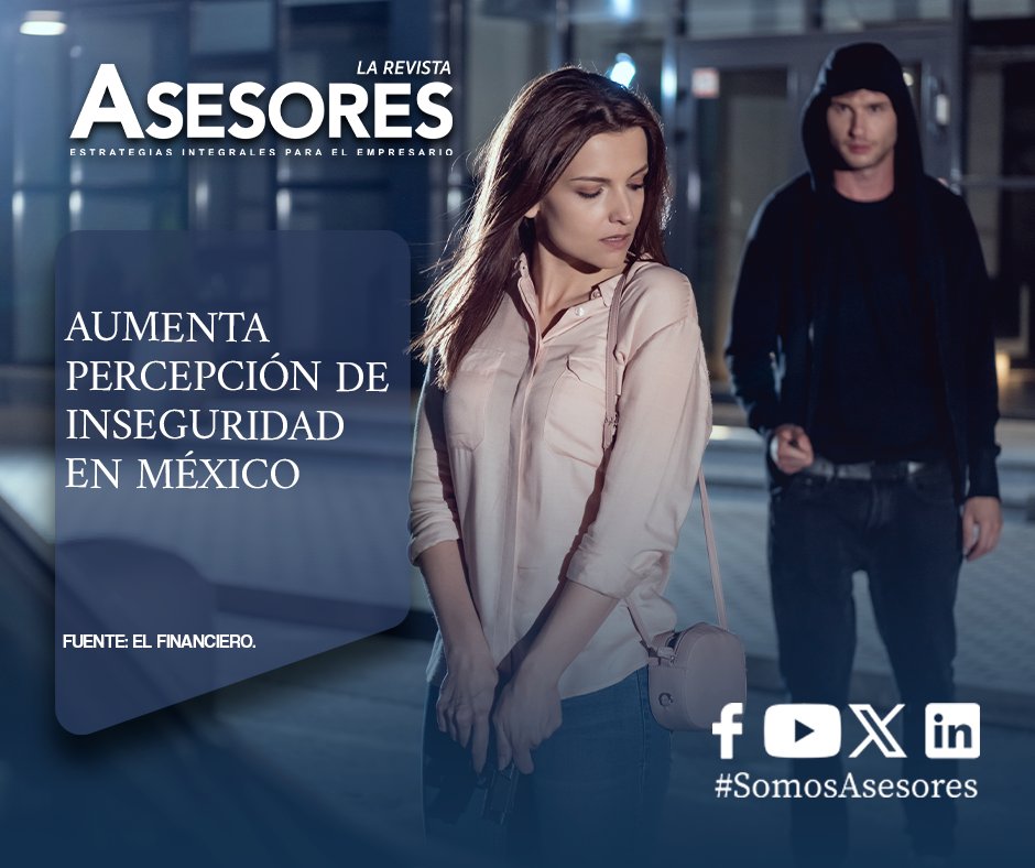 RevistaAsesores's tweet image. #NoticiasdeHoy

Aumenta percepción de inseguridad en México 😟🚨

Según datos recientes, la percepción de inseguridad ciudadana crece en varios estados, lo que refleja una demanda urgente de resultados.

🔗 Fuente: El Financiero
#SeguridadCiudadana 🧍‍♂️ #PercepciónSocial 🧠