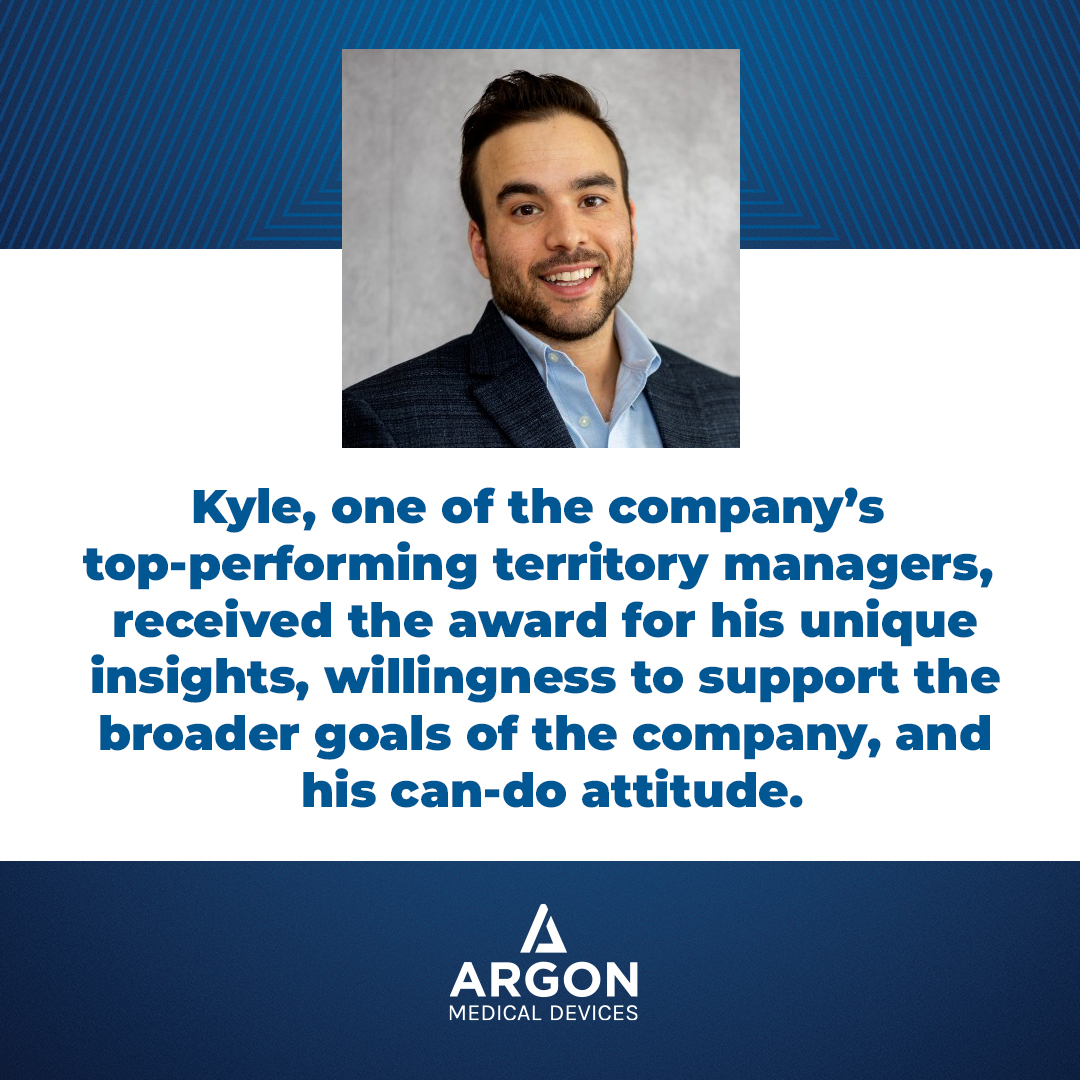 ArgonMedical's tweet image. Congratulations to our Q2 Connect to Purpose Award Winner, Kyle Bailey!
About the Award: Each quarter, the Connect to Purpose Award recognizes outstanding Argon employees across multiple departments whose work meaningfully connects to the company’s purpose and mission.