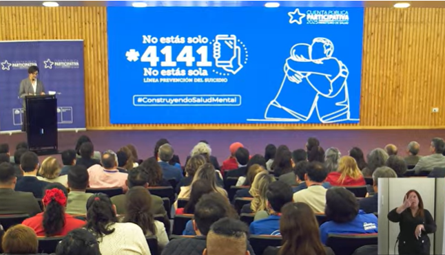 "Otro eje prioritario ha sido el fortalecimiento de la salud mental. Cumplimos el mayor crecimiento de centros de salud mental en décadas: 15 Centros de Salud Mental (COSAM) nuevos, pasando de 103 a 118 a nivel nacional". Ministra Ximena Aguilera #CuentaPúblicaMinsal2025