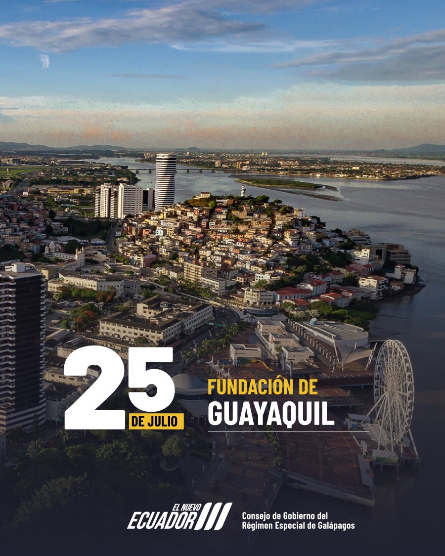 Hoy celebramos la historia, la fuerza y el orgullo de Guayaquil.

Desde su fundación en 1535 por Francisco de Orellana, a orillas del río Guayas, esta ciudad ha florecido con el coraje y la determinación de su gente, consolidándose como la emblemática Perla del Pacífico.