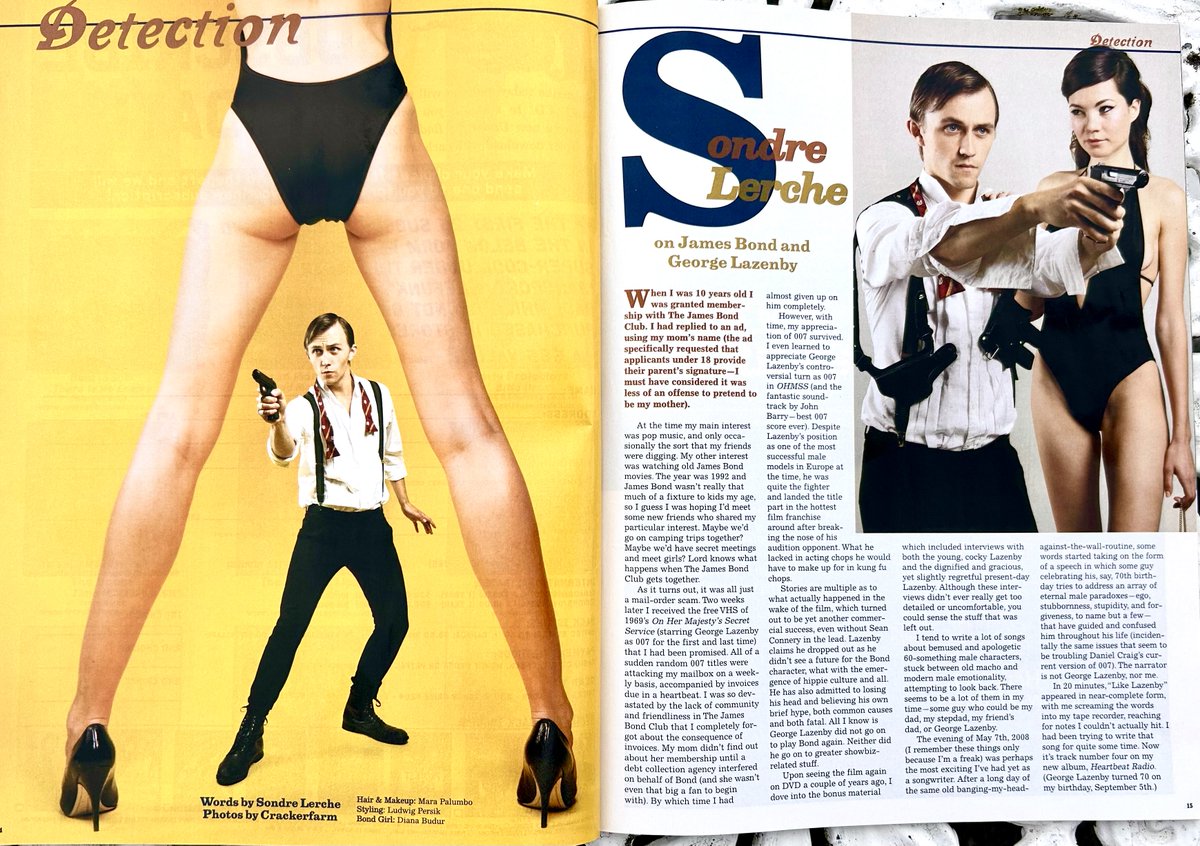 Under_Radar_Mag's tweet image. Sondre Lerche (@SondreLerche) as James Bond? We shot that in 2009 after he wrote for us about George Lazenby and his song “Like Lazenby.”
We're 45 subscriptions away from our summer goal. Subscribe to Under the Radar for 50% off.
Subscribe:
undertheradarmag.com/news/50_off_th…