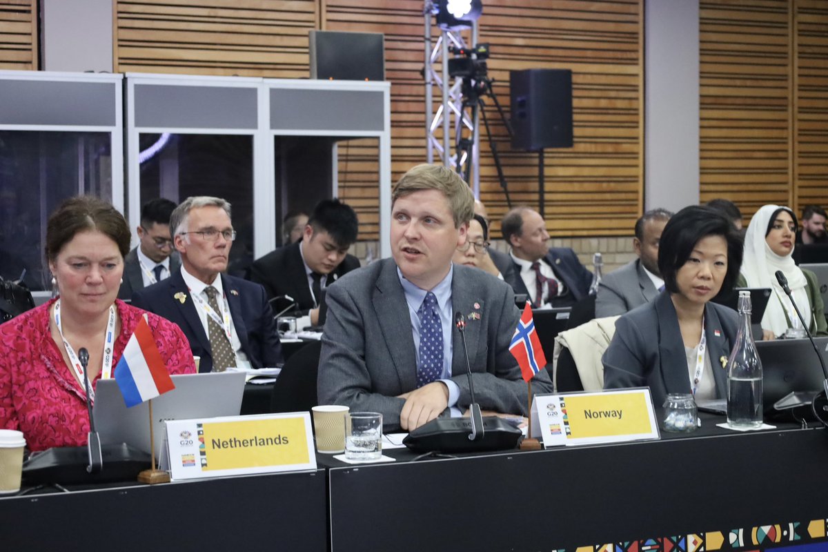 At the G20 Development meeting I stressed the need to fight inequality &amp; illicit financial flows. We need more multilateralism and defence of intl law. 

Fair taxation &amp; universal social protection are key. This includes a UN tax convention -<a href="/AsmundAukrust/">Åsmund Aukrust</a>
regjeringen.no/no/aktuelt/rem…