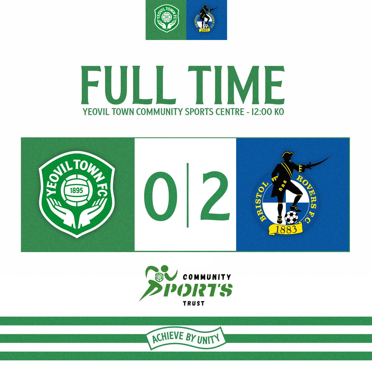 ytfcacademy's tweet image. FT | Yeovil Town 0-2 Bristol Rovers Academy
This afternoon, the Glovers were defeated 2-0 by a young Bristol Rovers side. A great test for the Young Glovers.
#YTFC 💚