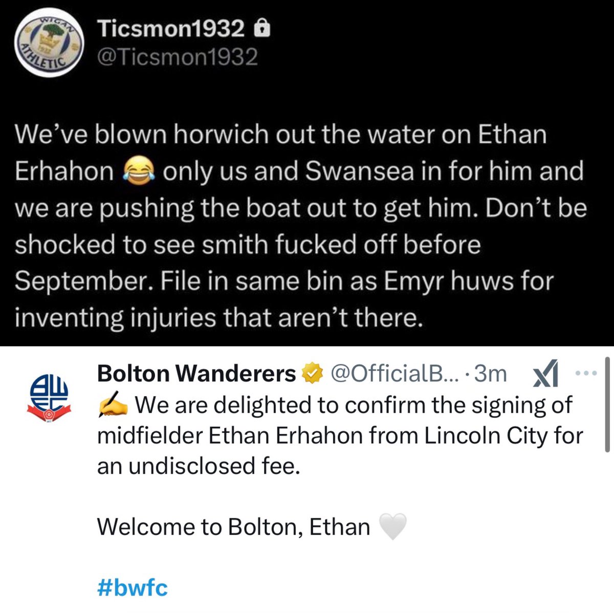A short (but humorous) story  #bwfc