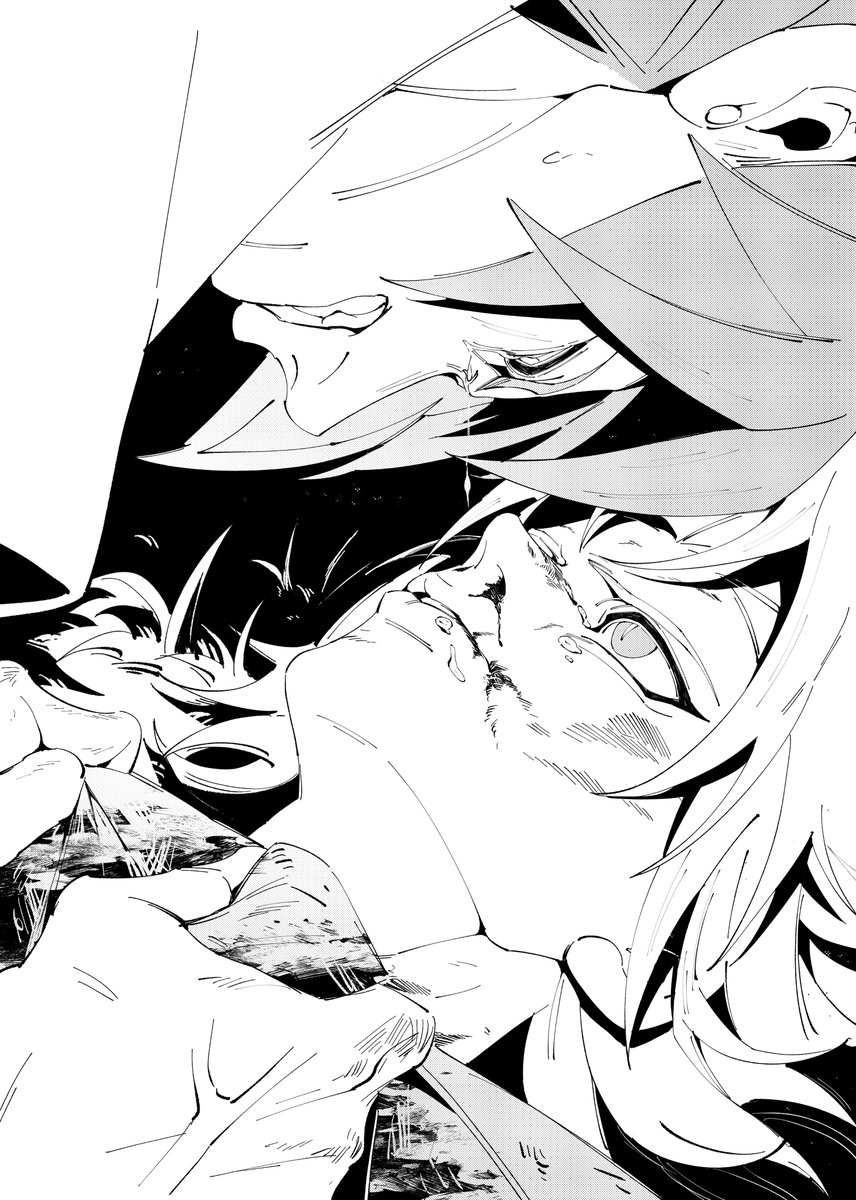 Tongueeeeeee's tweet image. #sefikura #セフィクラ
萨菲罗斯仿佛也被从未见过的气势惊住了,那张脸上该死的玩味笑意终于收敛起来。克劳德看见他沾满血的嘴唇动了动,扯动被打肿的唇角,似乎想说什么,然后一滴雨像眼泪一样砸在他的嘴唇上。——《失物招领》