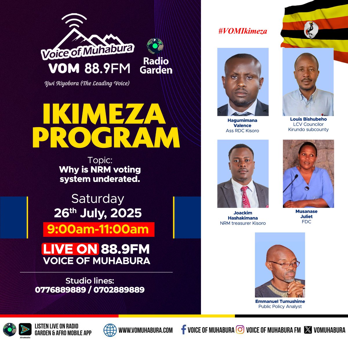 Afande Commissioner Asst RDC of Kisoro <a href="/vallencehaguma/">Hagumimana vallence</a> shall be Live