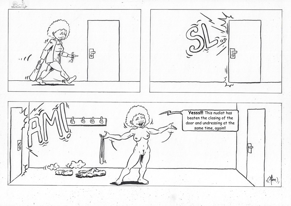 #comics #nudists #nudism #naturists #naturism #comicstrip I'm fast, but not this fast!!