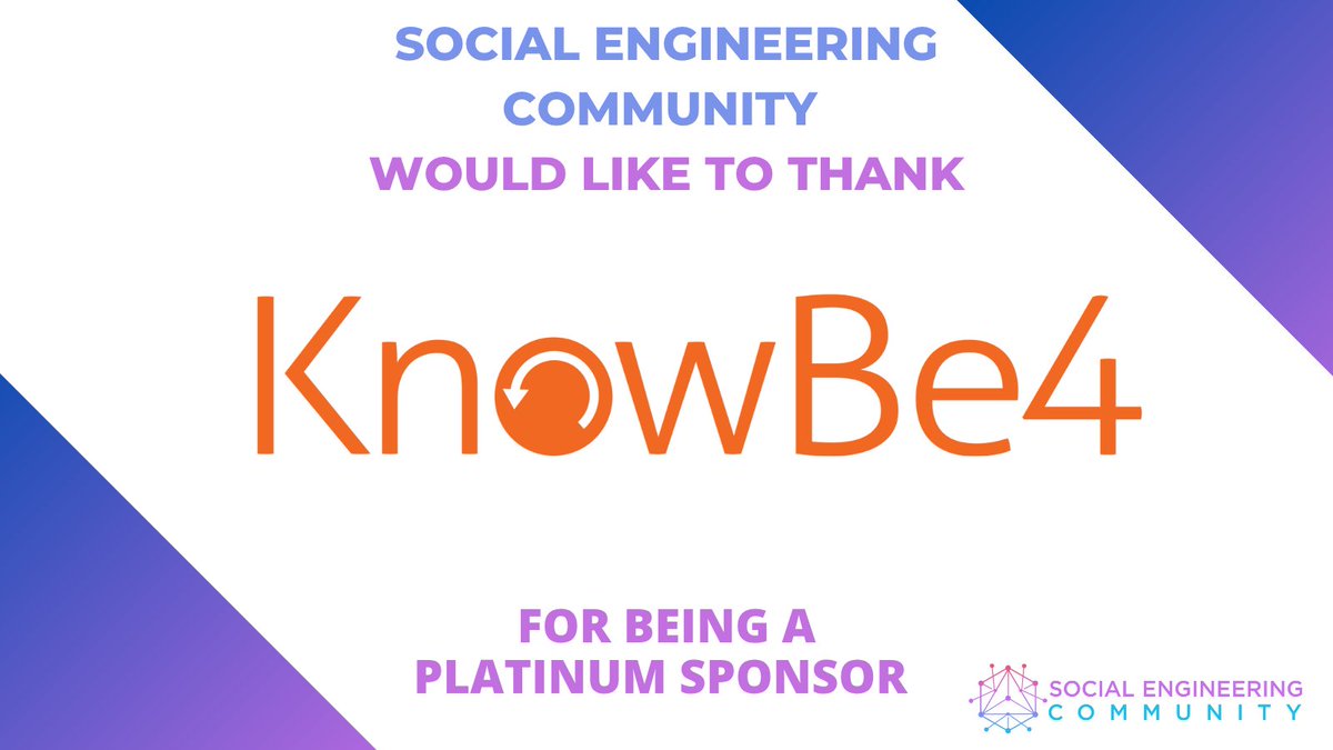 sec_defcon's tweet image. Shoutout to @KnowBe4 - official Platinum sponsor, your generosity is the ultimate social engineering move! 🧡
🌐 knowbe4.com