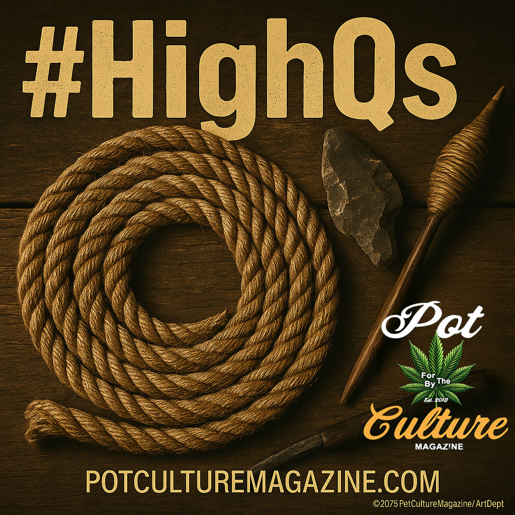 PotCultureMag's tweet image. #HighQs: Cannabis was one of the first plants ever spun into fiber—older than the wheel, older than bronze. Long before laws or labs, humans were twisting weed into ropes and revolutions.
#PotCultureMagazine #WeedHistory #HempFacts #CannabisCulture #420Community #Cannabis #Weed