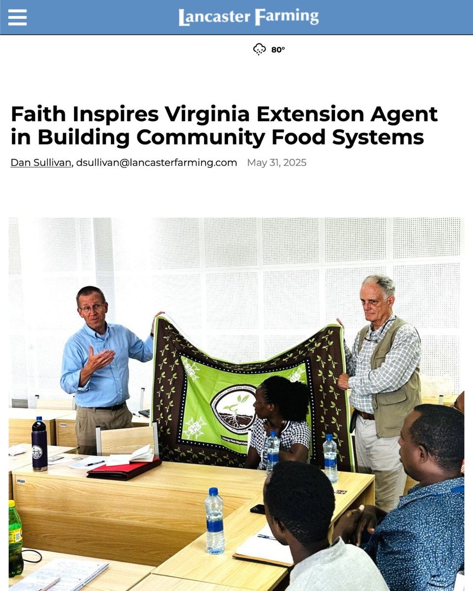 🌱 4 the Soil visionary Eric Bendfeldt was recently featured in a Lancaster Farming article by Dan Sullivan: "Faith Inspires Virginia Extension Agent in Building Community Food Systems"

Read it here: lancasterfarming.com/farming-news/a…

<a href="/LancFarming/">Lancaster Farming</a>

Learn more at 4thesoil.org