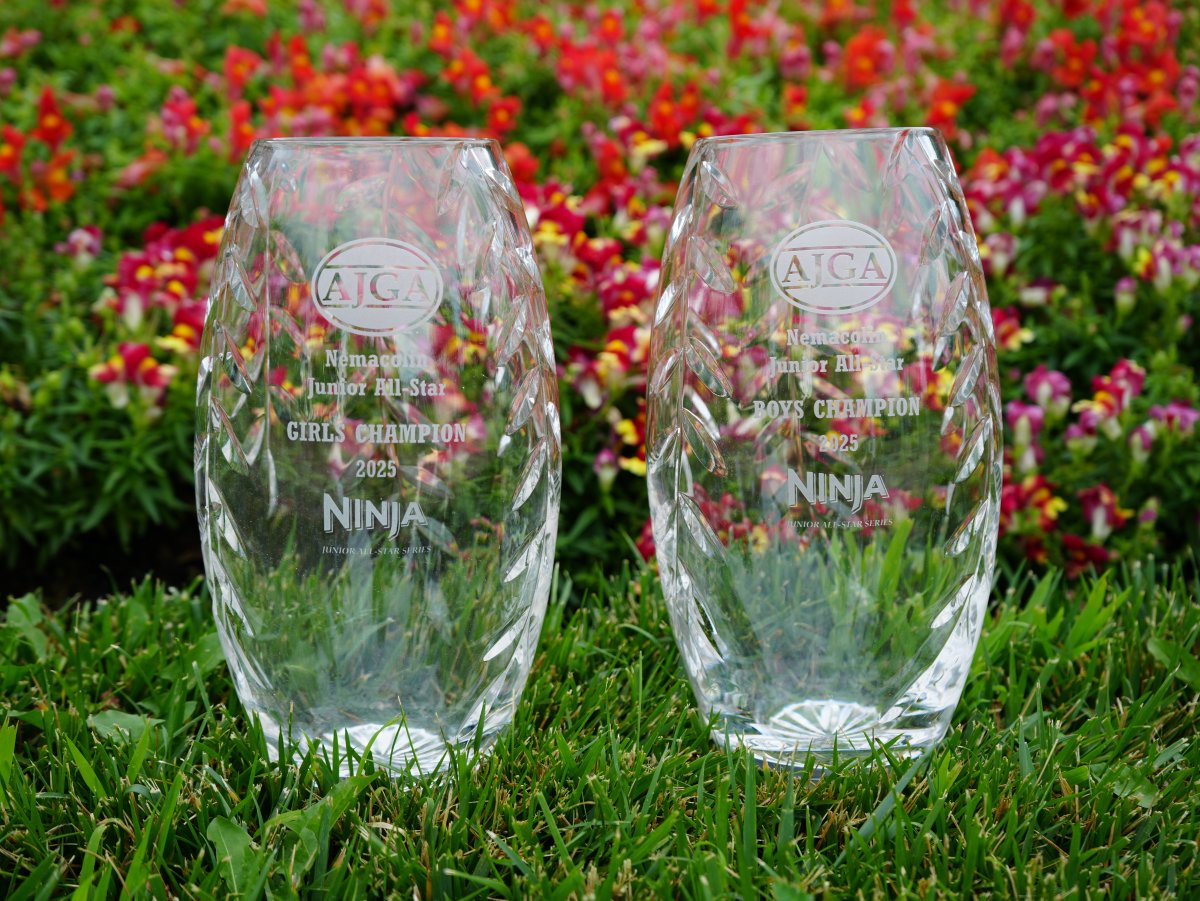 AJGAGolf's tweet image. Who’s adding to the trophy case?
#NemacolinJAS players have teed off for the final round and are ready to battle it out!