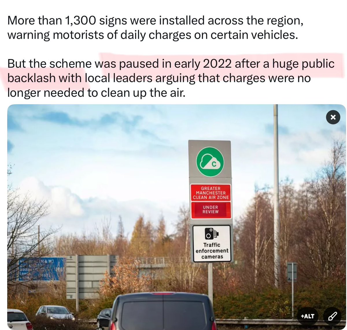☺️☺️☺️Some good news here:  People Power - were not helpless after all!

Clean Air Zone saga 'finally put to bed' as more than 1,300 signs to come down across Greater Manchester