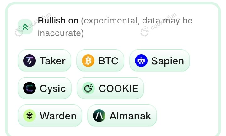 ElohorCaleb's tweet image. My latest @cookiedotfun analytics and @JoinSapien is now ahead as @wardenprotocol and @Almanak__ joined the party 🔥🔥
Everyone knows I am bullish on @KGeN_IO but who knows why it's not here?🤷
Anyway, if you follow me, these are the projects I am bullish on aside the black…