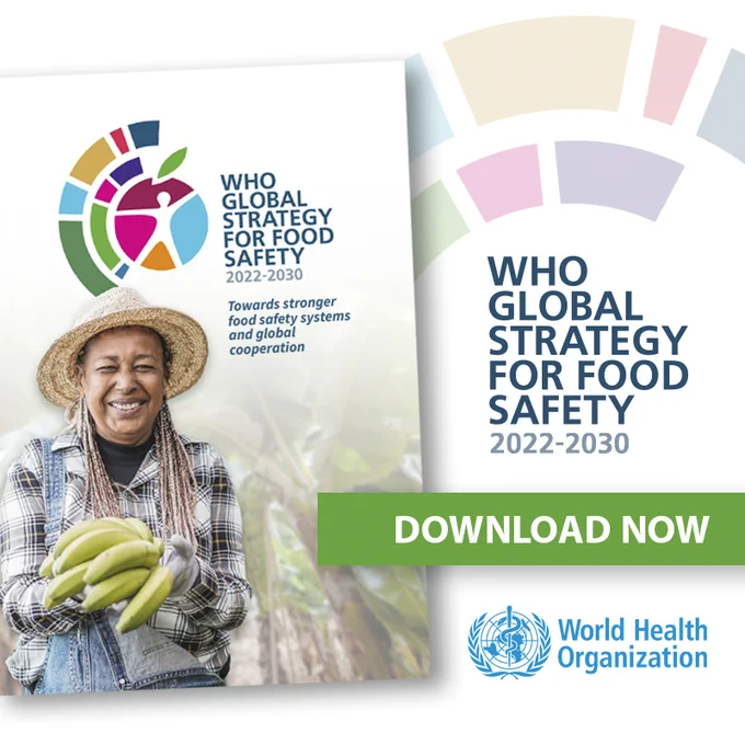 📚 | #WeekendReading 4⃣ U❗️

📲 Download the "<a href="/WHO/">World Health Organization (WHO)</a> Global Strategy for #FoodSafety strategy" and discover how it will help support a safer and healthier world, strengthen multisectoral collaboration and innovative public health approaches.

➕ℹ️➡️ bit.ly/3CBsvMR