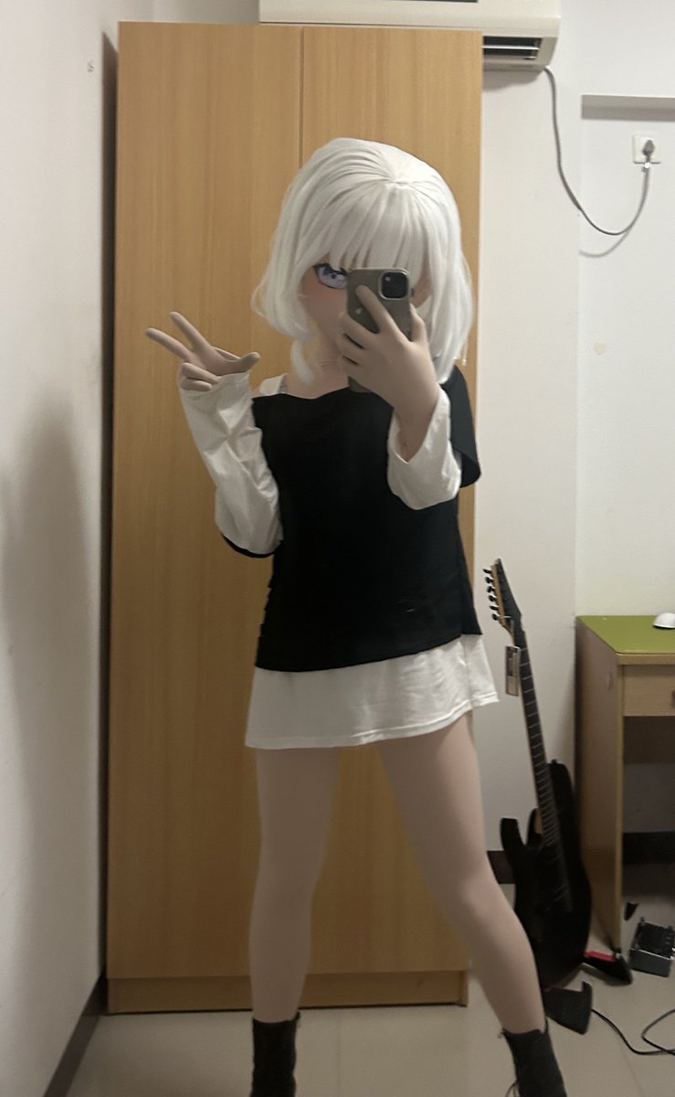 抹茶パフェ食べたいなぁ…🥺

🎭： <a href="/nekotoufufu/">猫豆腐NekoToufu</a> 
#kigurumi #Mygo #BanGDream #要楽奈