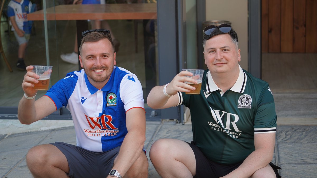 Rovers's tweet image. The blue &amp;amp; white army are once again out in force in Murcia! 💙🤍

#ROVvELC | #Rovers 🔵⚪️