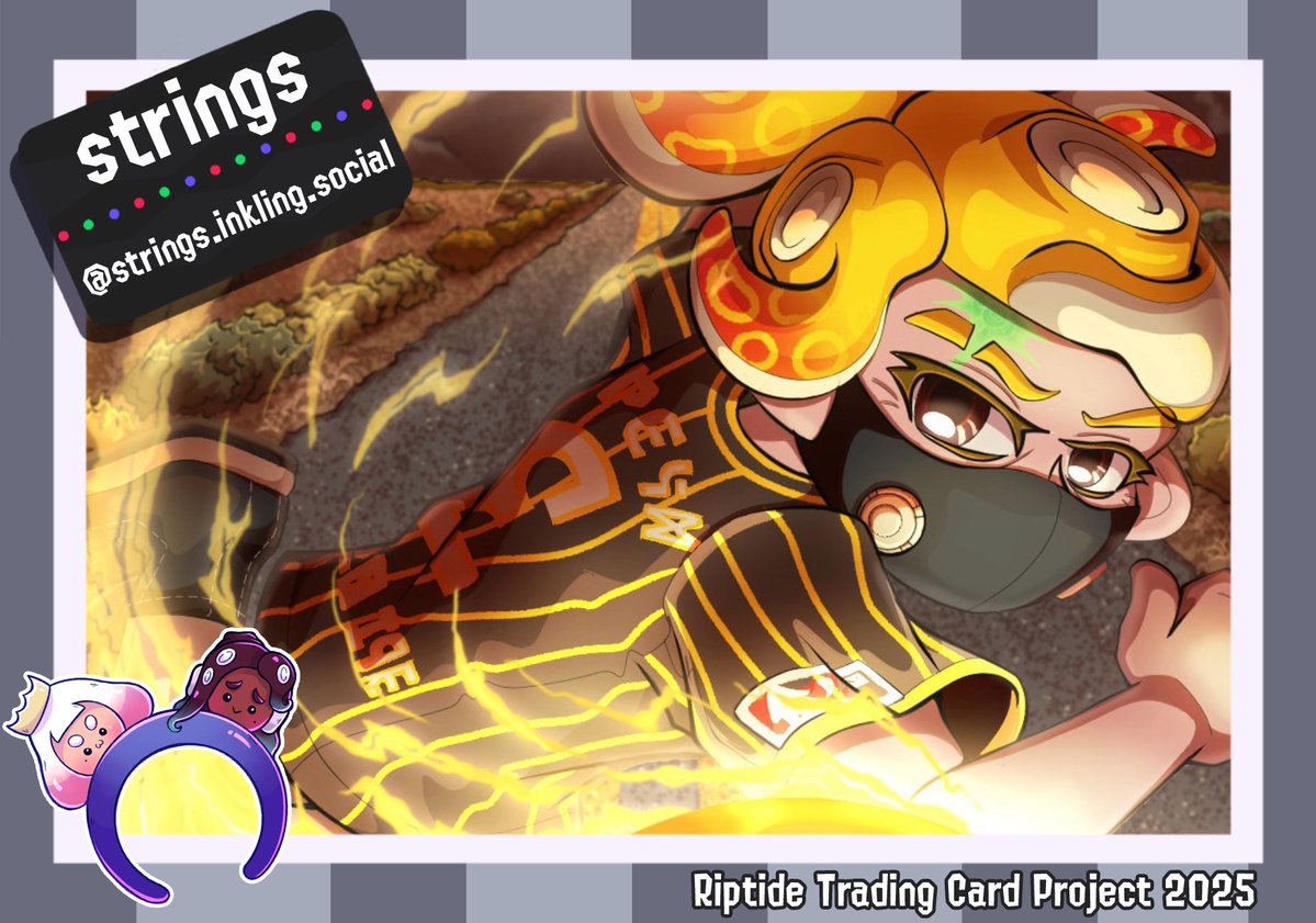 splatLANart's tweet image. Strings! Is up for today!
Strings recommends taking breaks! When Riptide gets a bit too rambunctious, he likes to make a quick trip to Sandusky's docks, enjoying the lakeside.
The event can take a lot of energy out of ya! Take a break and get his card at Riptide! π