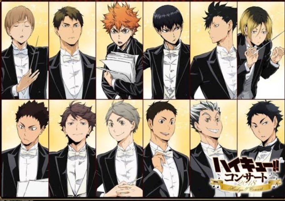 ushiwakaichiban's tweet image. Obsessed with how no one is taking the visuals for the new Haikyuu symphony seriously 💀 Back in my day the symphony visuals PEAK