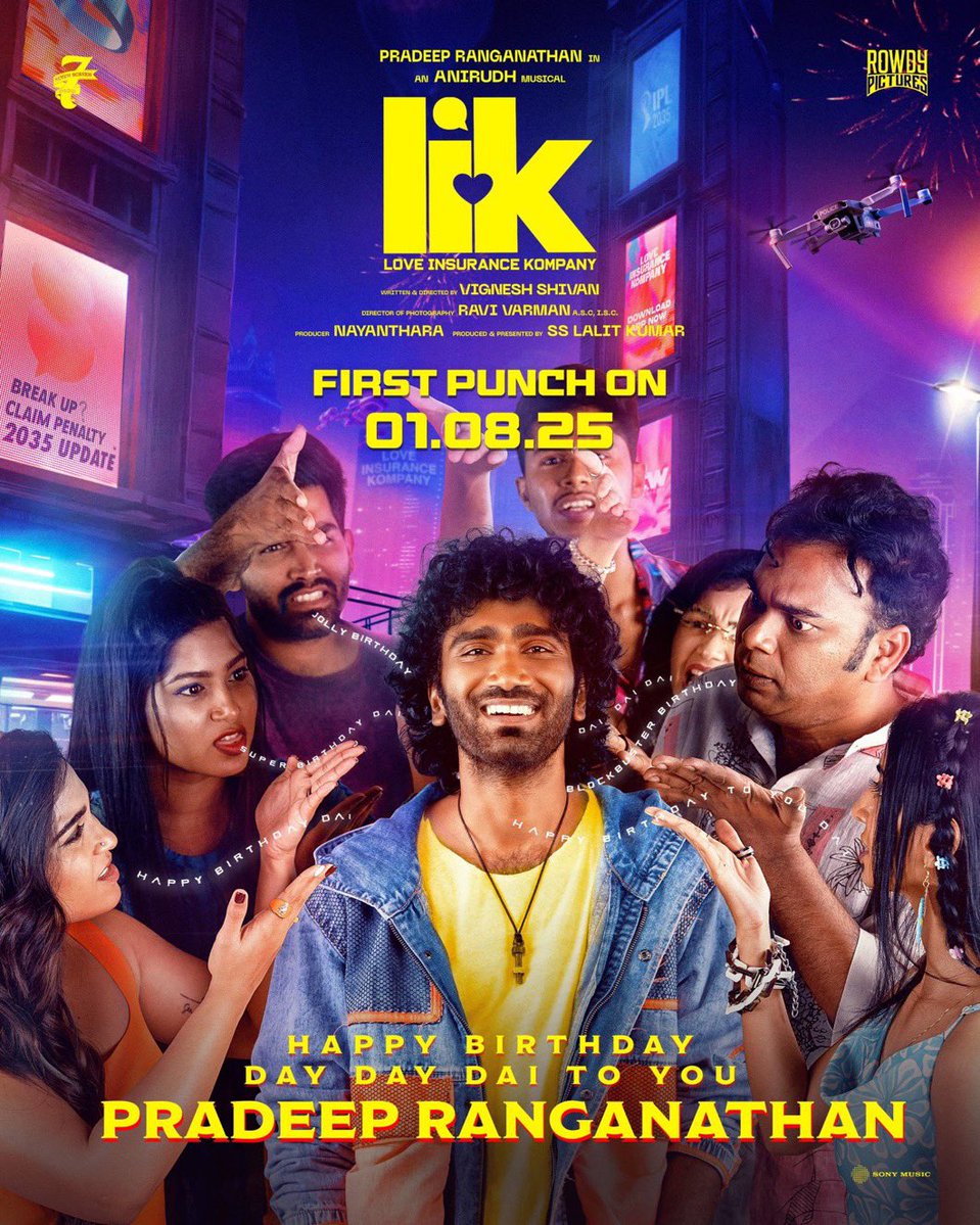 saloon_kada's tweet image. #LoveInsuranceKompany | #LIK — Pradeep B’Day New Poster❤️
Stars : Pradeep Ranganathan - Krithi Shetty - SJ Suryah - Gouri Kishan - Seeman
Music : Anirudh (LEO)
Direction : Vignesh Shivan (KRK)
#HappyBirthdayPradeepRanganathan ✨
Release Date Update Soon!!