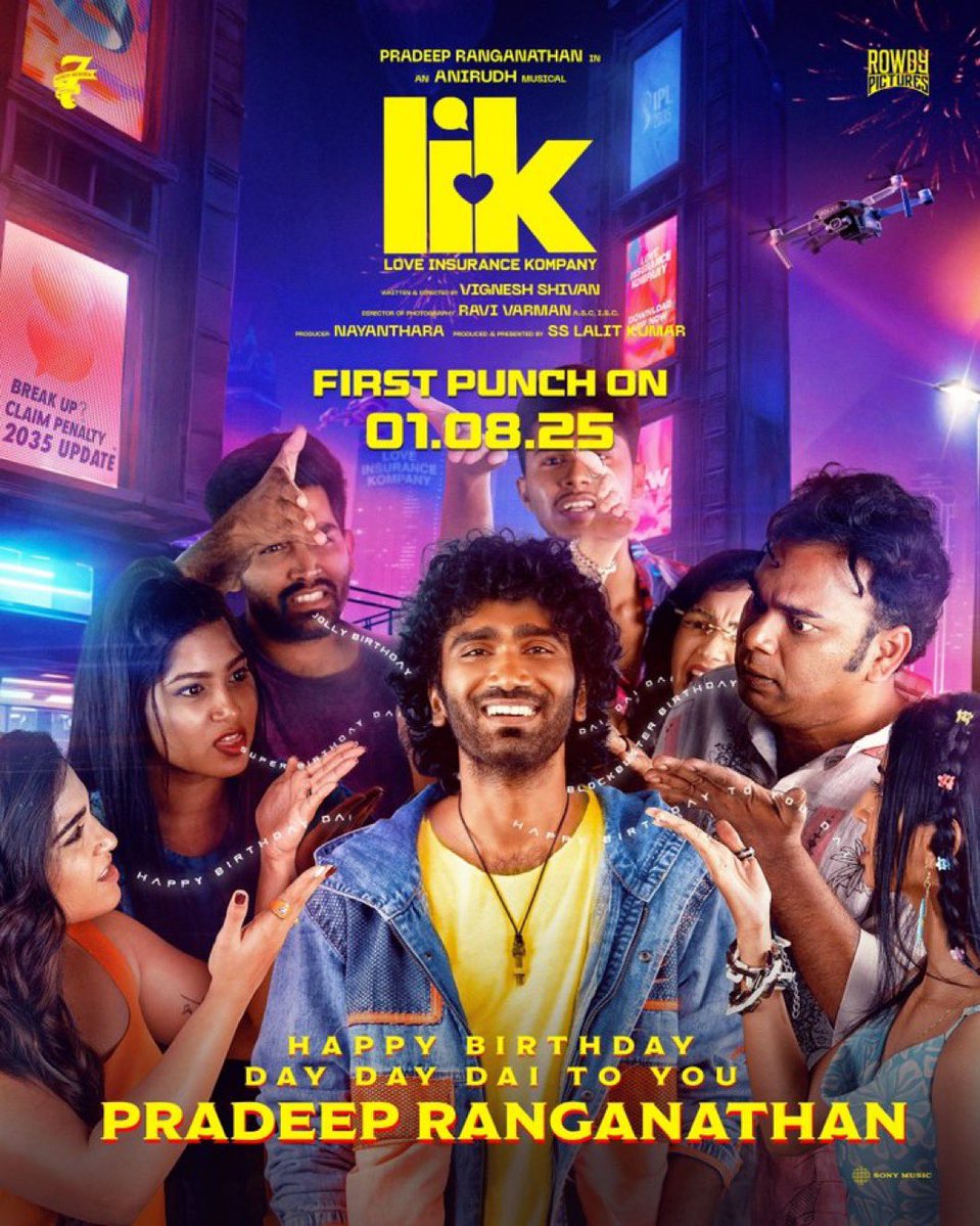 saloon_kada's tweet image. #LoveInsuranceKompany | #LIK — Pradeep B’Day New Poster❤️
Stars : Pradeep Ranganathan - Krithi Shetty - SJ Suryah - Gouri Kishan - Seeman
Music : Anirudh (LEO)
Direction : Vignesh Shivan (KRK)
#HappyBirthdayPradeepRanganathan ✨
Release Date Update Soon!!