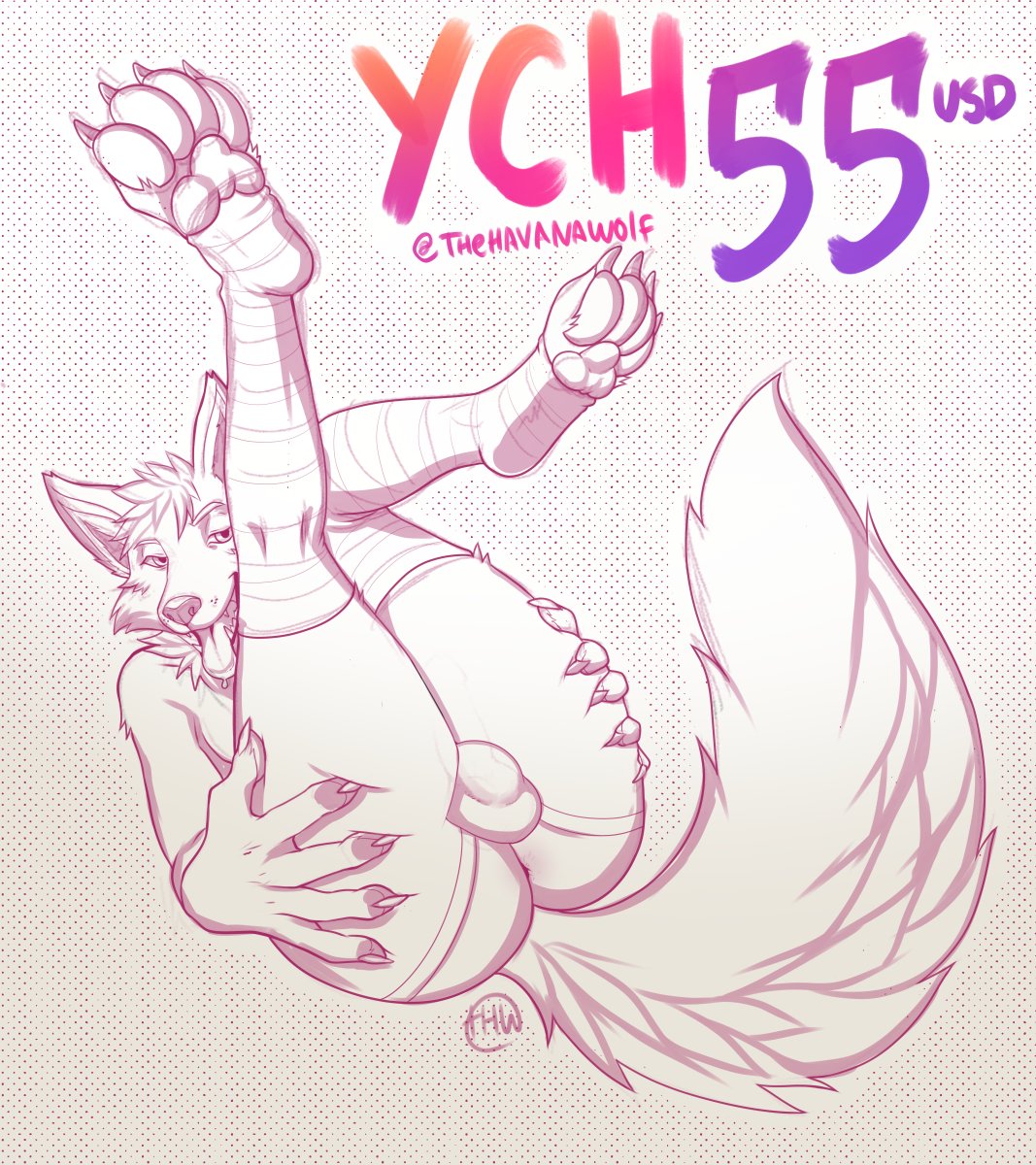 YCH - Happy Socks 🍑💦 
Flat 55 usd - Shaded +15 
NSFW version: +5 
Any species - Any gender  

Send PM to  get a slot!