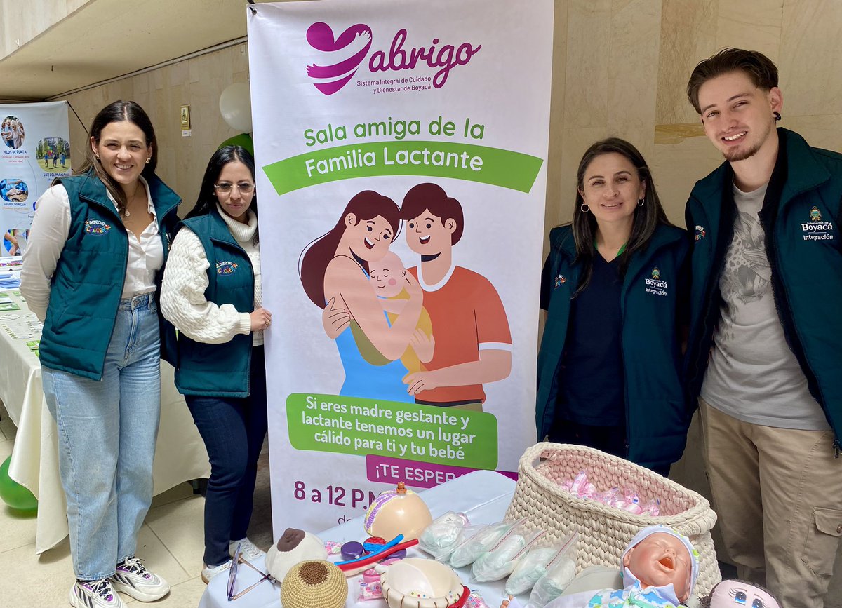 Primera Infancia de Boyacá (@infanciaboyaca_) on Twitter photo En la 2da Conmemoración Departamental del Día del Cuidador, expusimos nuestro stand de la Sala Amiga de la Familia Lactante.
Compartimos información, apoyo y servicios para promover entornos protectores y amorosos para madres, bebés y familias.
#Lactatón
<a href="/Fundacion_Exito/">Fundación Éxito</a> En la 2da Conmemoración Departamental del Día del Cuidador, expusimos nuestro stand de la Sala Amiga de la Familia Lactante.
Compartimos información, apoyo y servicios para promover entornos protectores y amorosos para madres, bebés y familias.
#Lactatón
<a href="/Fundacion_Exito/">Fundación Éxito</a>