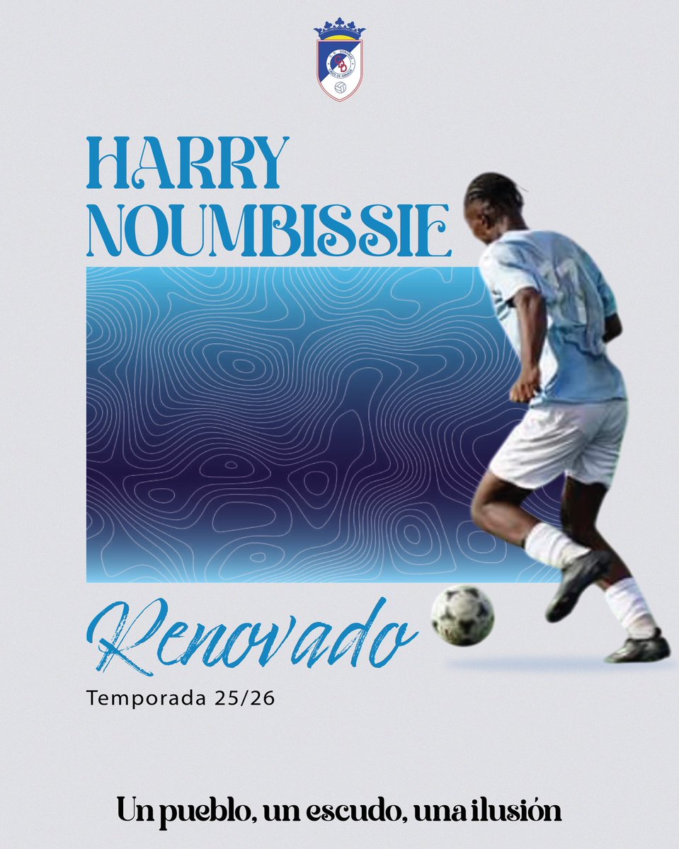 ✍🏽 Harry Noumbissie renueva su compromiso con el CD Doramas y formará parte de nuestro ataque una temporada más.🩵🤍