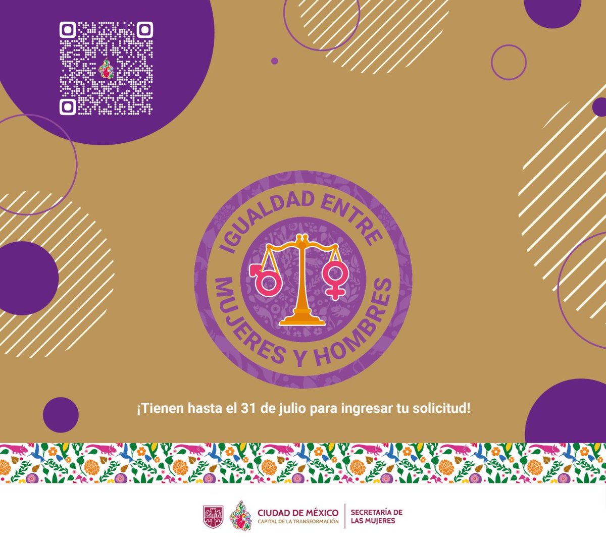 SeMujeresCDMX's tweet image. ¡Súmate a la construcción de una #CapitalDeLaTransformación más inclusiva e igualitaria! ⚖️💜🩵
Invitamos a organizaciones e instituciones públicas o privadas a obtener el "Distintivo de Igualdad entre Mujeres y Hombres de la Ciudad de México" 2025: semujeres.cdmx.gob.mx/storage/app/me…