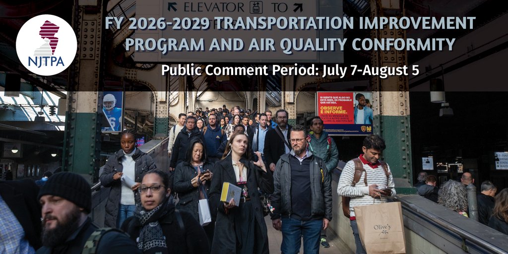 NJTPA's tweet image. The public comment period for the Long Range Transportation Plan Update and other documents critical to transportation in our region continues into next month. There&apos;s still time to review and provide your feedback. Learn more: l8r.it/N1MU
#NJTPA2050 #transportation