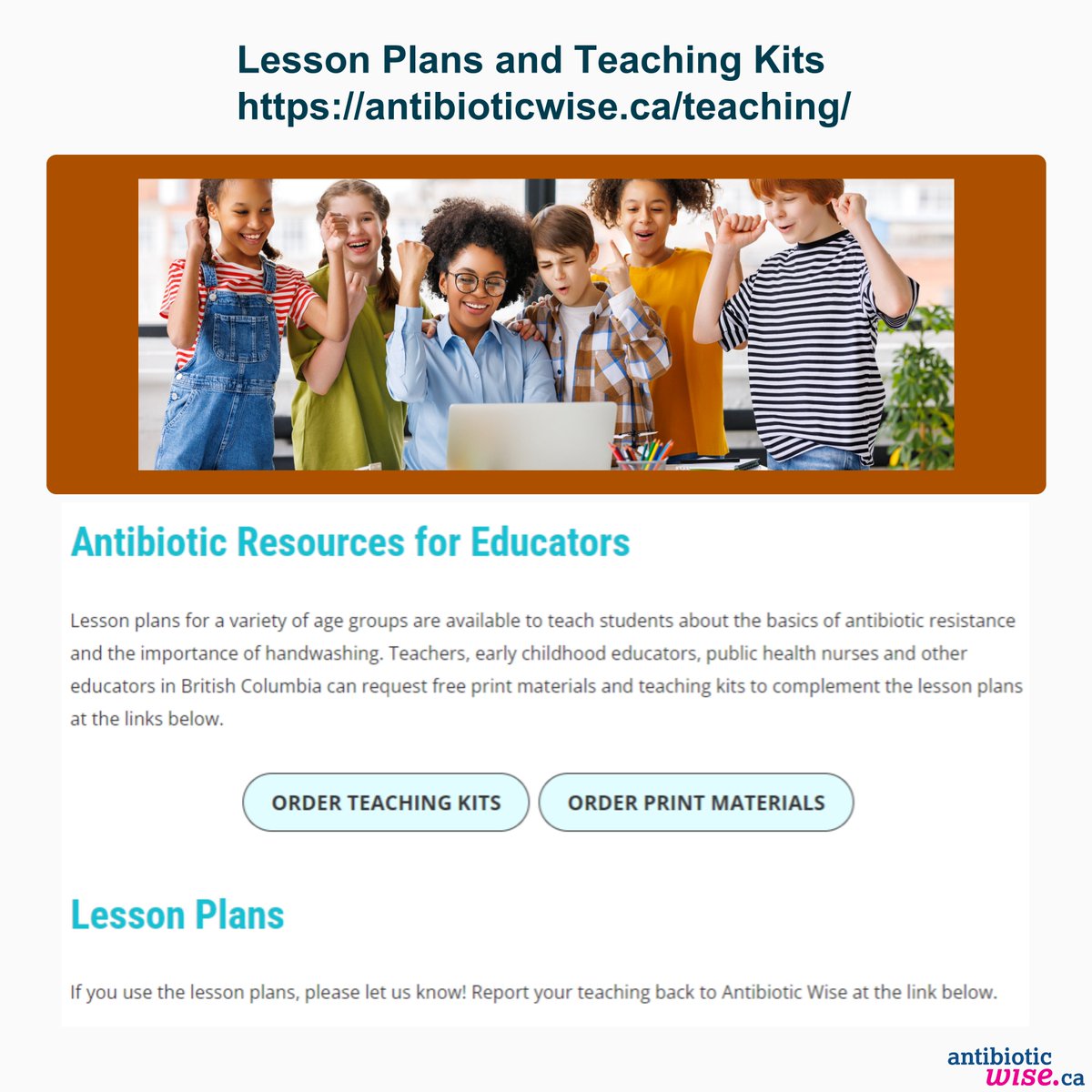 #Teachers- getting a head start on fall term planning? We have lesson plans! Check out antibioticwise.ca/teaching #BCEd @BCTF