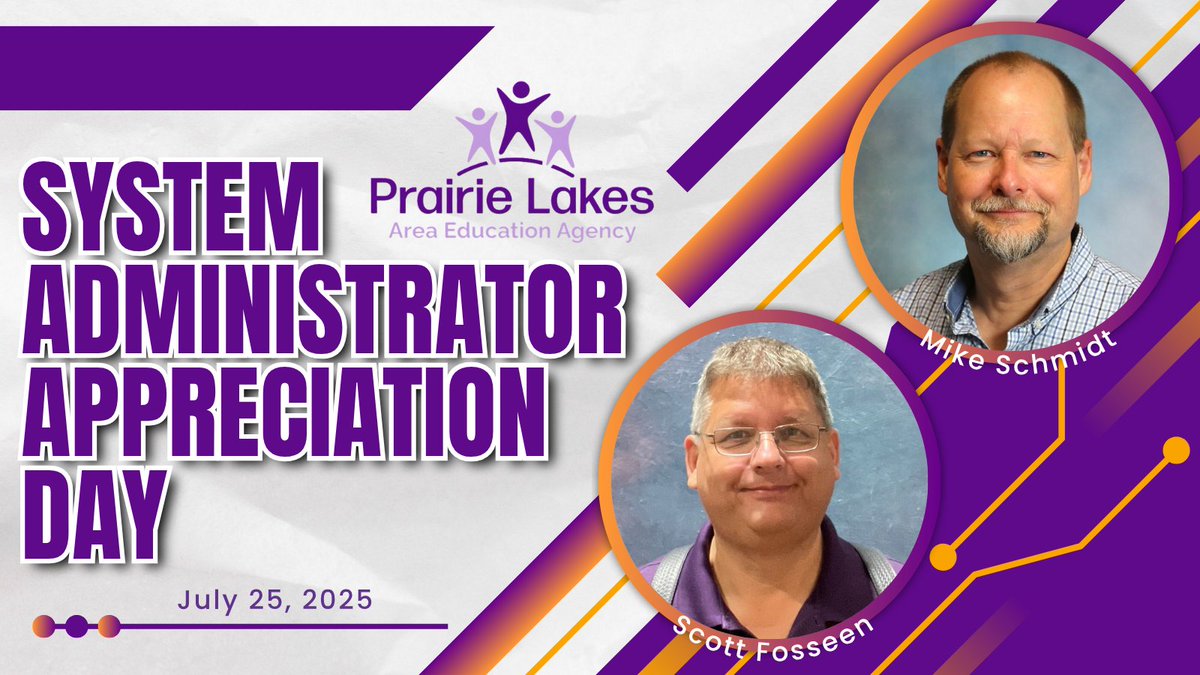 Happy System Administrator Appreciation Day! 🖥️

A big thank you to Network Administrator Mike Schmidt and Systems Engineer Scott Fosseen for making sure our teams stay connected and our technology remains updated. 🙌 #PLAEA #EveryDayAtPLAEA