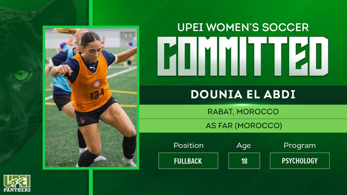 RECRUITED⚽ | Women’s Soccer Panthers add technical defender DOUNIA EL ABDI

A product of Ottawa’s highly regarded Futuro Soccer Academy and Louis Riel High School—alma mater of Canadian internationals Vanessa Gilles and Jonathan David—El Abdi brings leadership, professionalism,