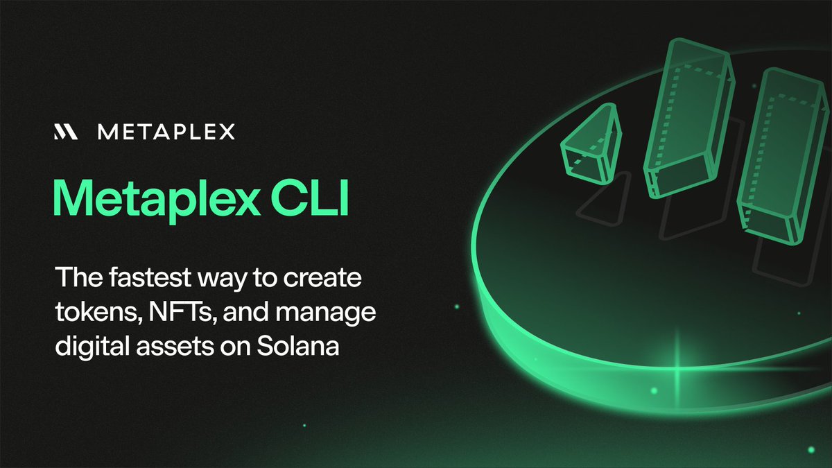 Still writing custom scripts to mint NFTs or deploy tokens?

The Metaplex CLI does it in one line.

Stop overengineering. Start shipping.