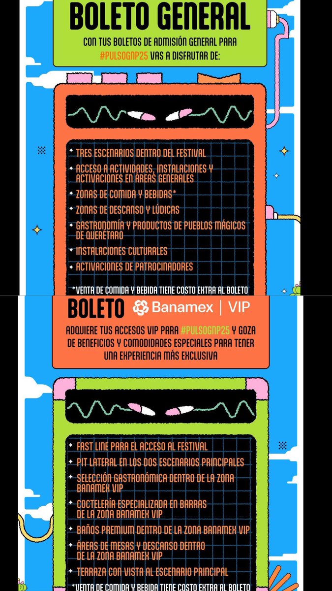 ailoviutl's tweet image. 🧿 Pulso GNP 🧿
🗓️ 25 de Octubre del 2025 🗓️
🏟️ Autódromo de QRO 🏟️
📍 Querétaro 📍 🇲🇽 México 🇲🇽

🎫 Preventa Banamex 11:00 AM 🎫 Únicamente tarjetas Débito y Crédito Banamex 🎫 Límite de Compra: 6 Boletos 🎫 Lobby 10:46 AM

Link: bit.ly/4lMtoYp

🎟️ Precios de Boletos…
