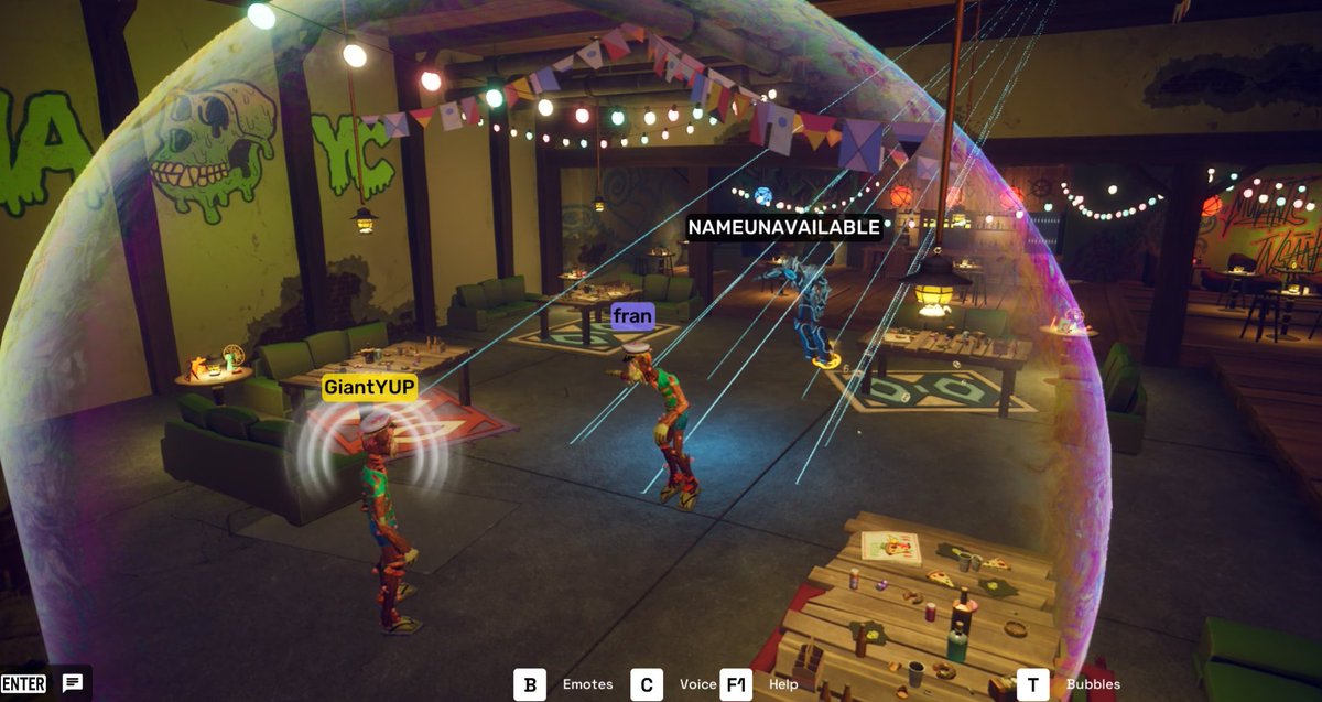 franalations23's tweet image. First bubble INSIDE the club house?!?! lolol @OthersideMeta