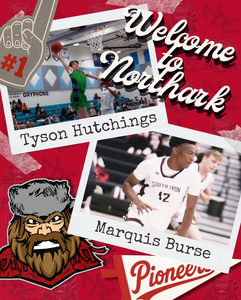 🚨 Pioneer Men’s Basketball has 2️⃣ exciting additions to the program! 👀 ⬇️ 

Tyson Hutchings
6’7” 190lbs Forward/Center
From Lee’s Summit, MO 
RS-Freshman Transfer

Marquis Burse
6’4” 180lbs Guard/Forward
From Annapolis, MO 
Sophomore Transfer 
#Northark #MBB