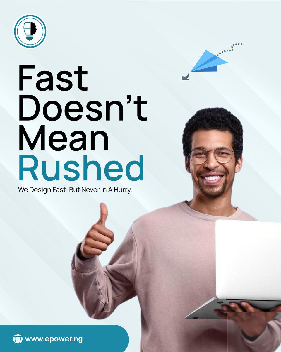 EpowerNg's tweet image. We move quickly — but with precision.
Fast doesn’t mean sloppy. At Epower, it means streamlined, intentional, and goal-focused.
Let’s build your next site with speed and excellence.
DM” to start.
#FastNotRushed #SmartDevelopment #EpowerPromise #SpeedToMarket #DesignEfficiency